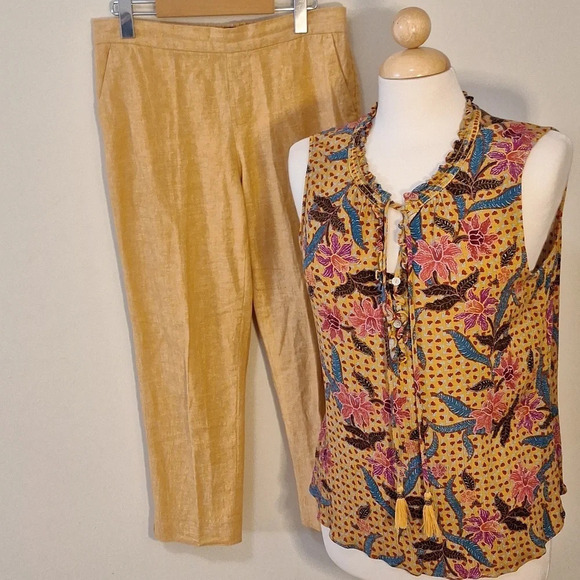 Banana Republic linen blend Hayden pants SZ 6P - Picture 6 of 7